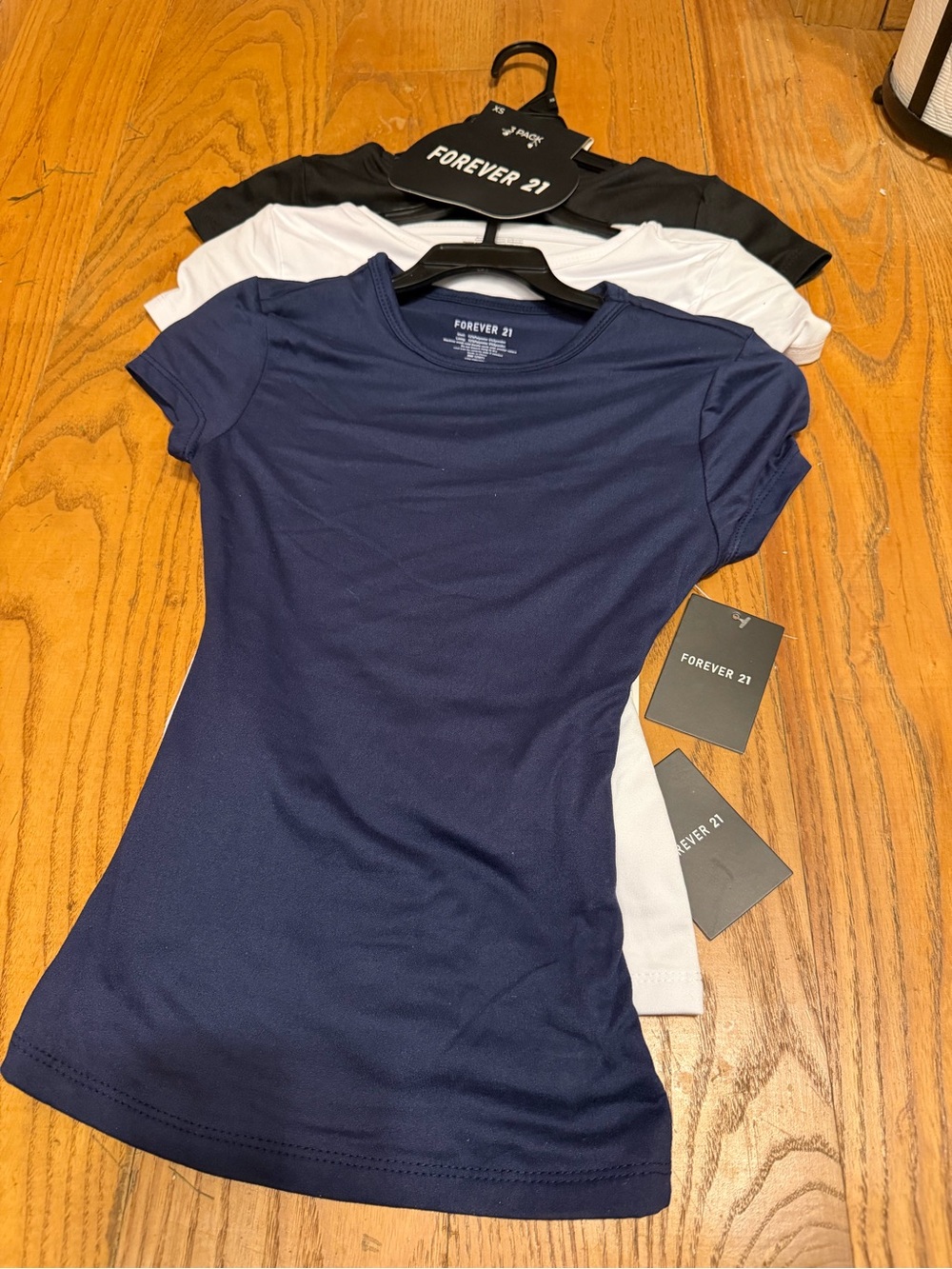 Forever 21 Navy, White & Black Short-Sleeve Crewneck Tee Pack